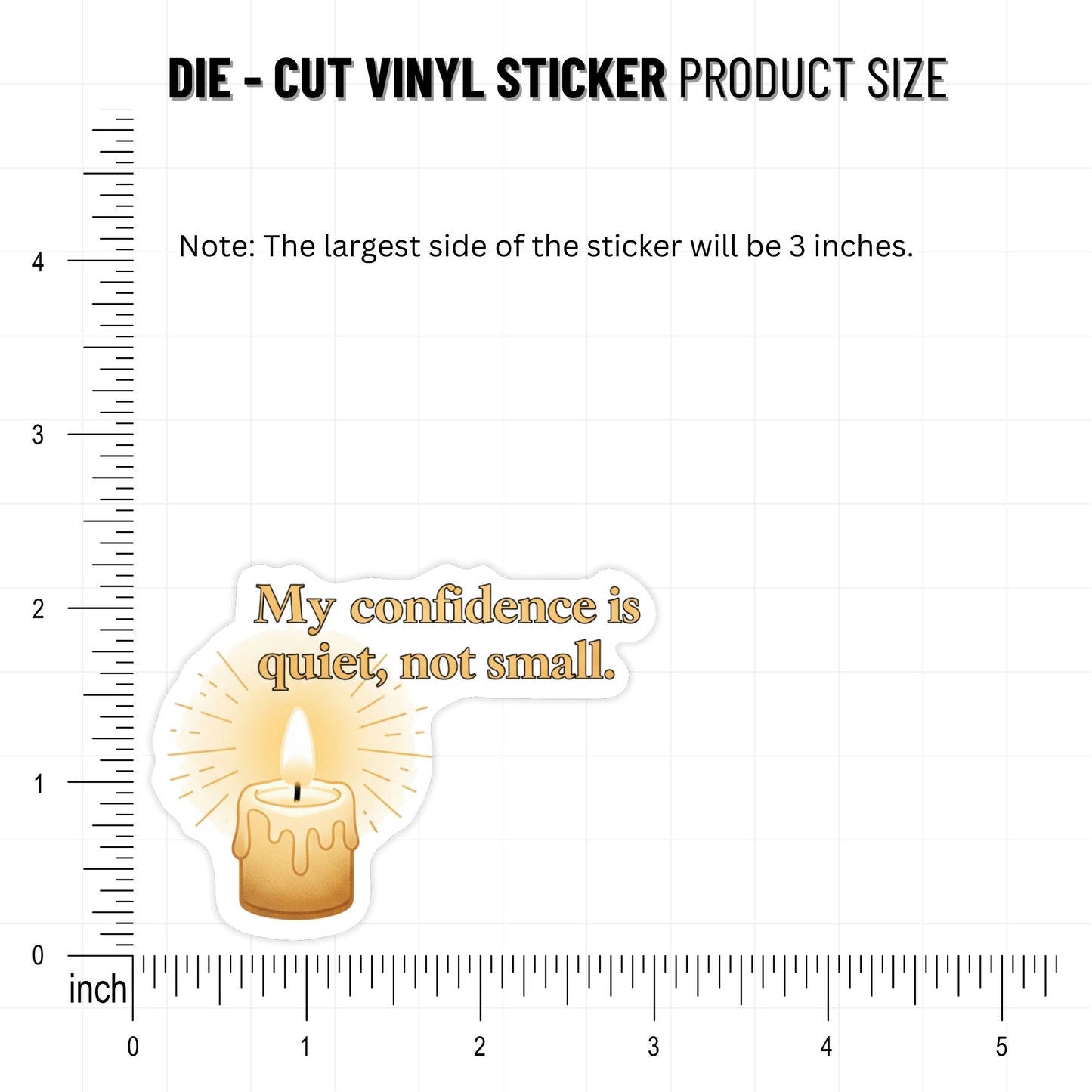 Quiet Confidence Sticker - My Confidence is Quiet Not Small Vinyl Decal