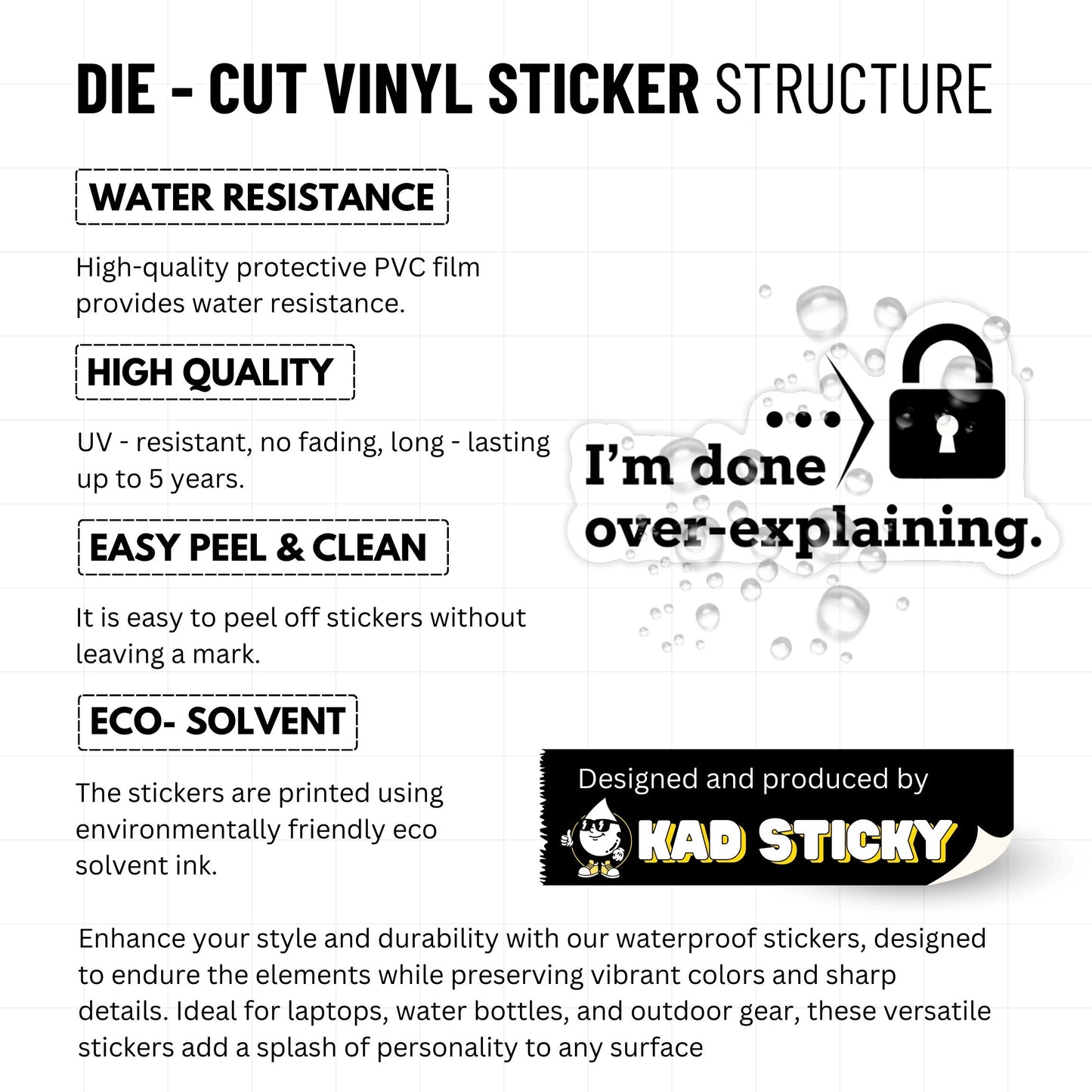 Boundary Stickers  - I'm Done Over-Explaining Decal