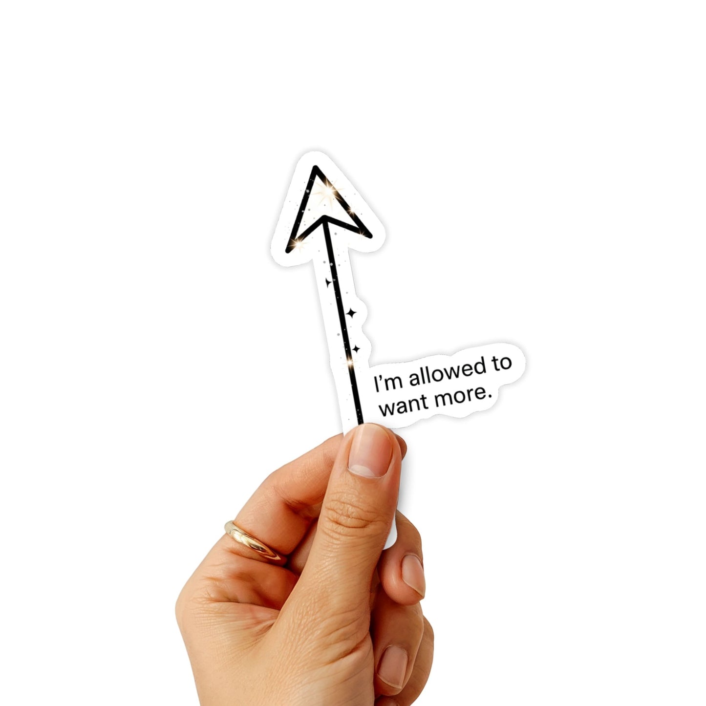 Empowerment Quote Sticker - I’m Allowed to Want More Vinyl Decal