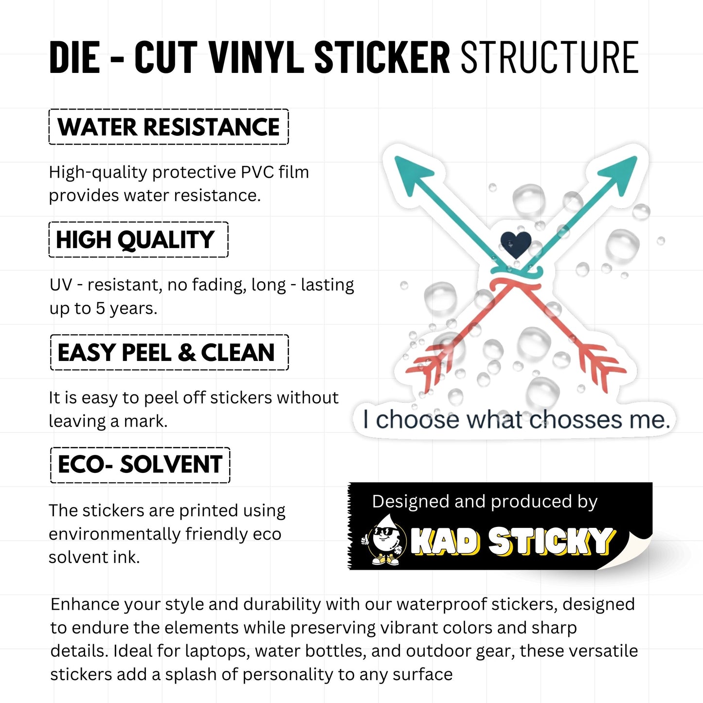 Intentional Living Sticker - I Choose What Chooses Me Vinyl Decal