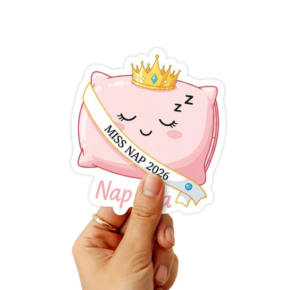 Funny Sarcastic Sticker - Nap Era Miss 2026 Coquette Vinyl