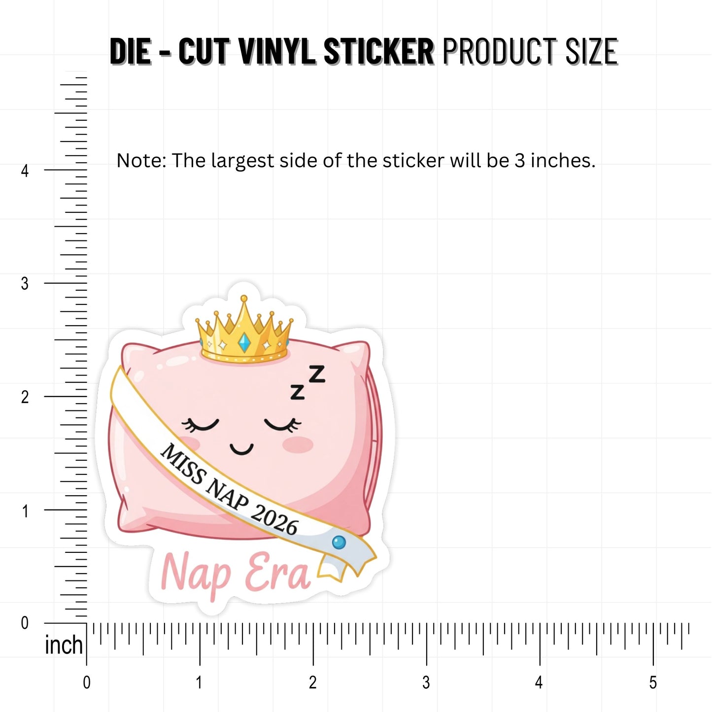 Funny Sarcastic Sticker - Nap Era Miss 2026 Coquette Vinyl