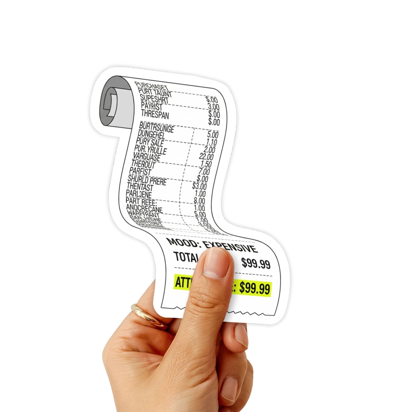 Mood Expensive Sarcastic Quote Sticker Sassy Receipt Decal