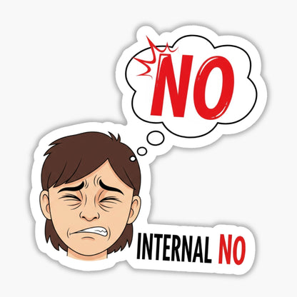 Sarcastic Vinyl Sticker - Internal No Witty Introvert Decal