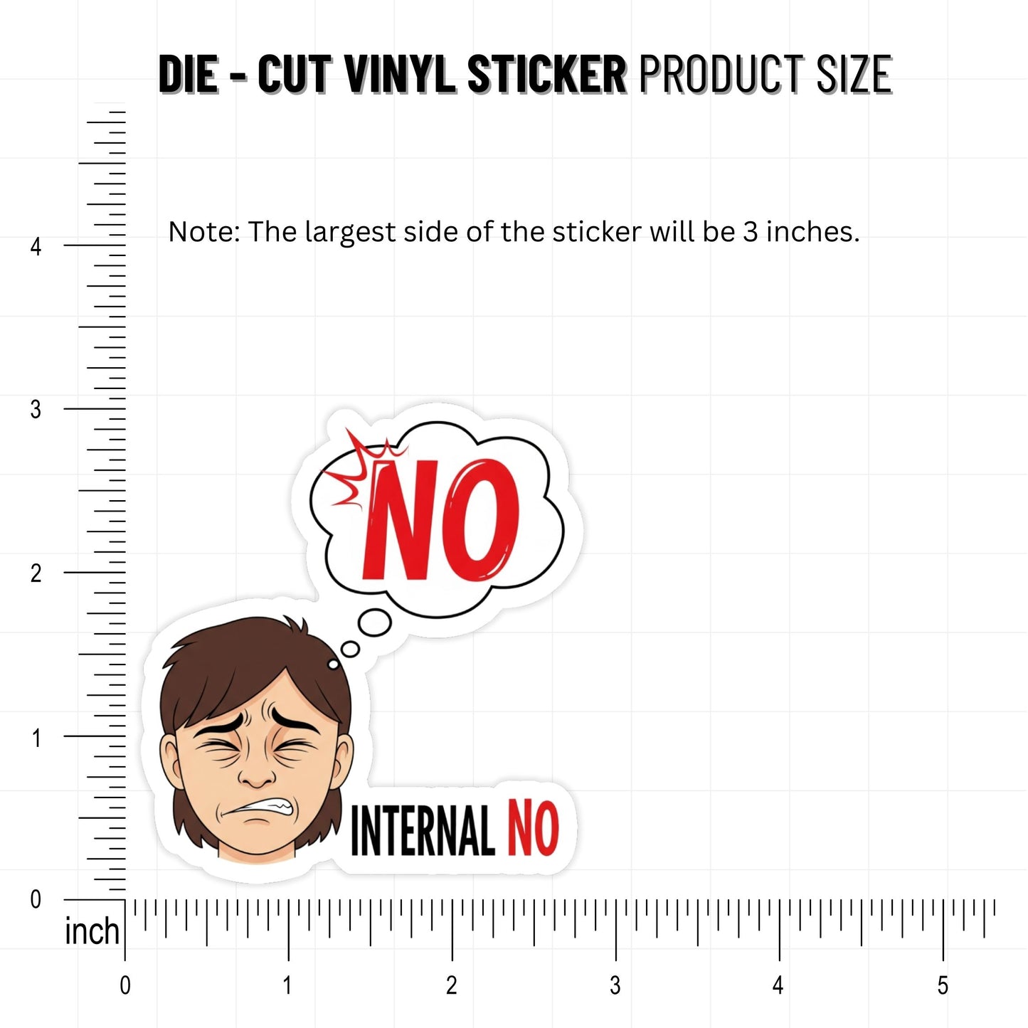 Sarcastic Vinyl Sticker - Internal No Witty Introvert Decal