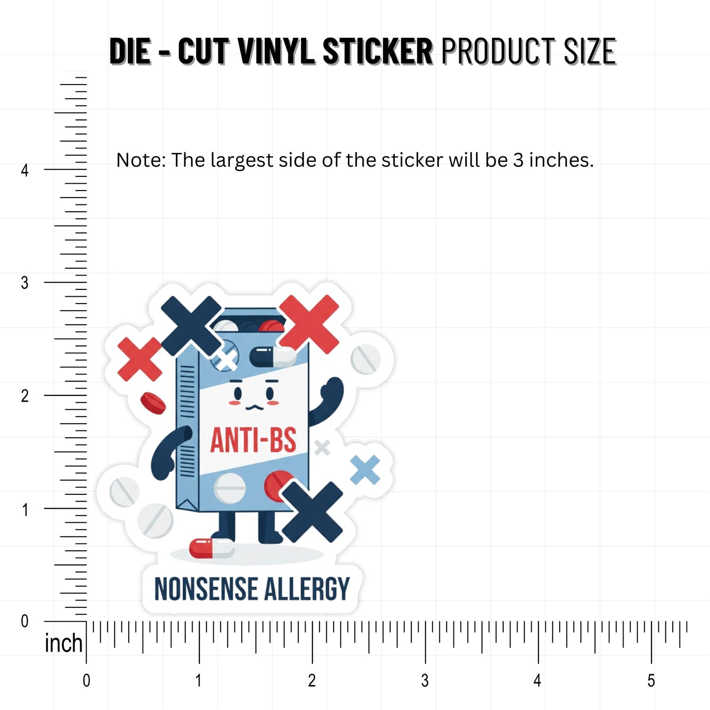 Nonsense Allergy Sarcastic Sticker - Sassy Anti-BS Quote Decal