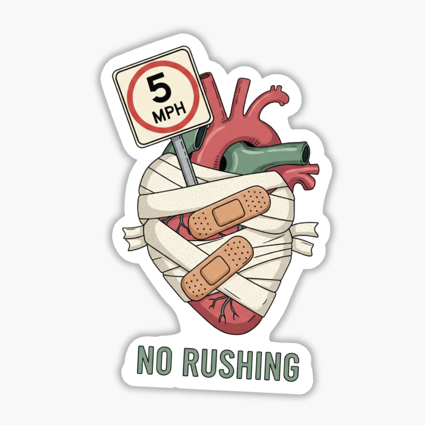 Sassy Boundaries Sticker - No Rushing Healing Heart Vinyl Decal