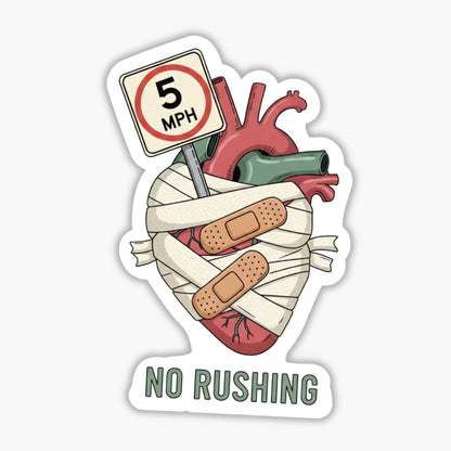 Sassy Boundaries Sticker - No Rushing Healing Heart Vinyl Decal