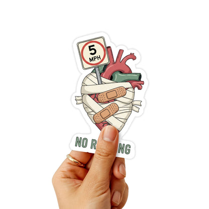 Sassy Boundaries Sticker - No Rushing Healing Heart Vinyl Decal