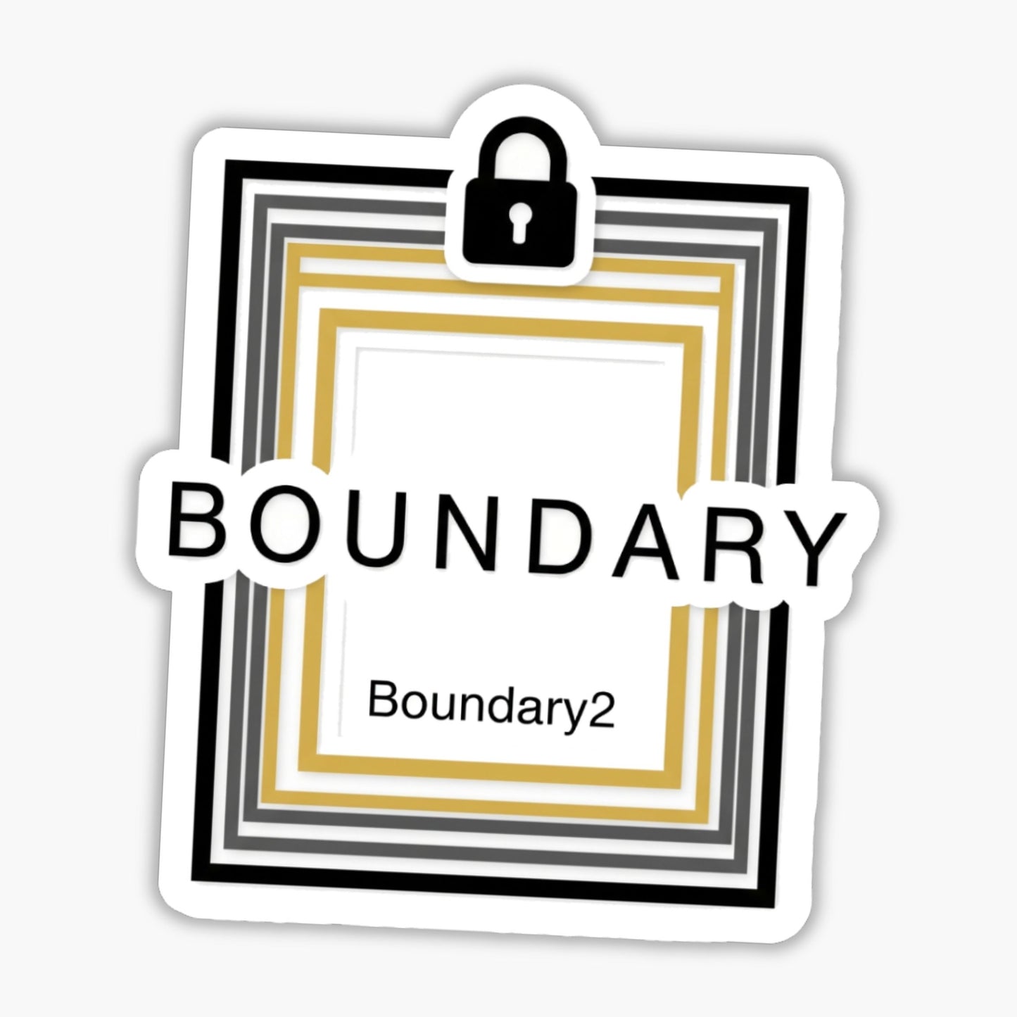 Sarcastic Boundary Sticker - Boundary Squared Minimalist Decal