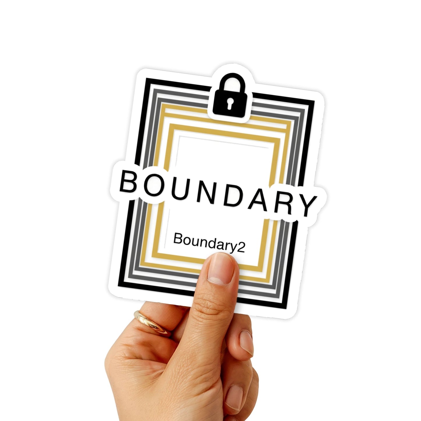 Sarcastic Boundary Sticker - Boundary Squared Minimalist Decal