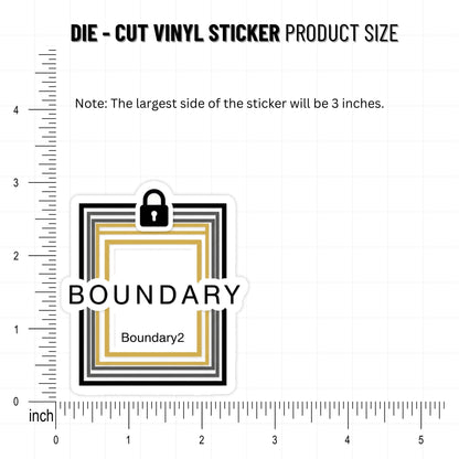 Sarcastic Boundary Sticker - Boundary Squared Minimalist Decal