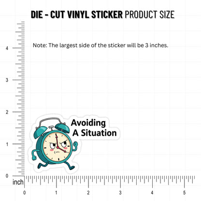 Sarcastic Funny Sticker - Avoiding A Situation Matte Vinyl