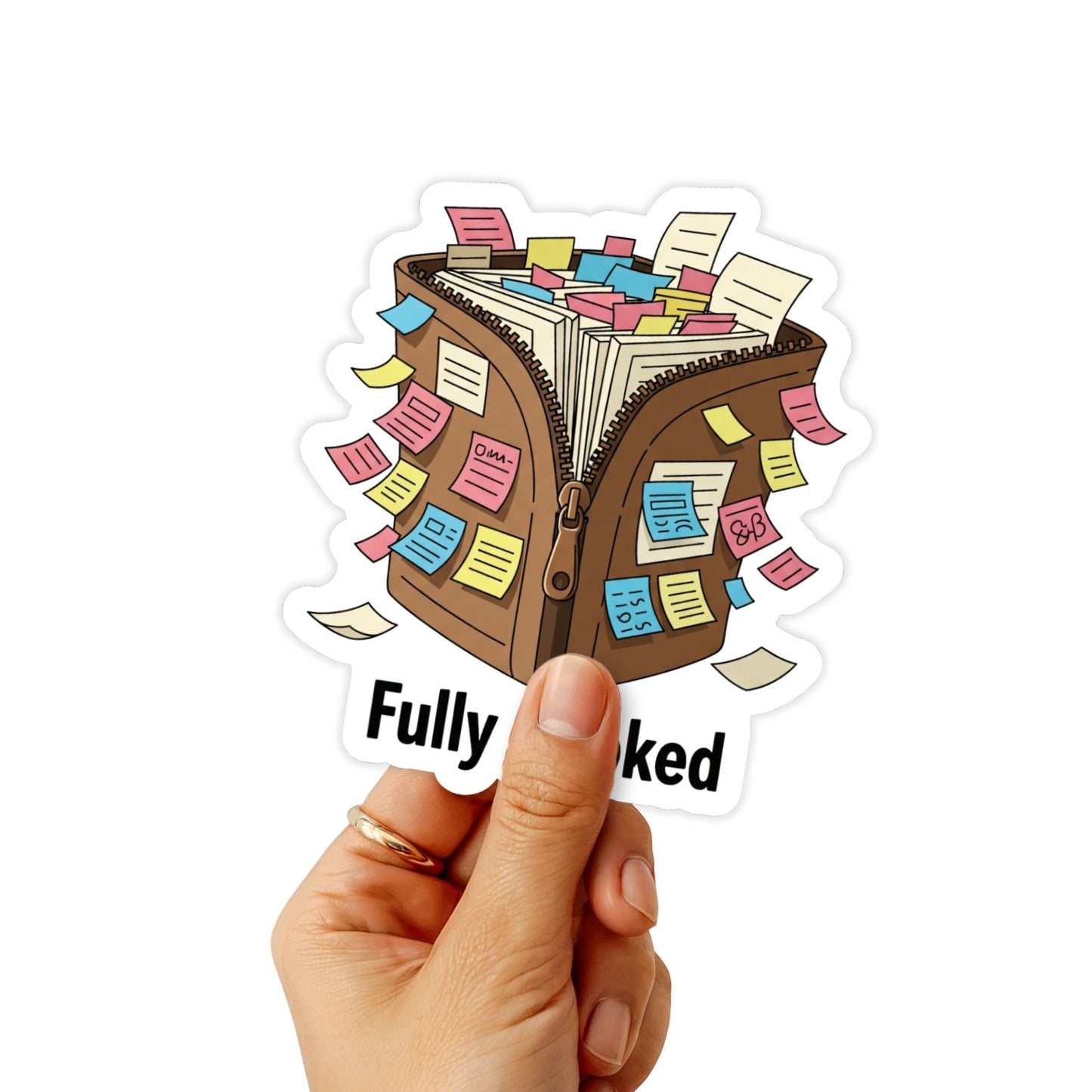 Sarcastic Planner Sticker - Fully Booked Messy Journal Design