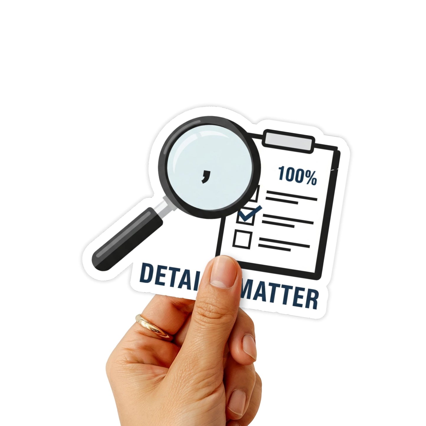 Detail Oriented Sarcastic Sticker - Details Matter Matte Vinyl Decal