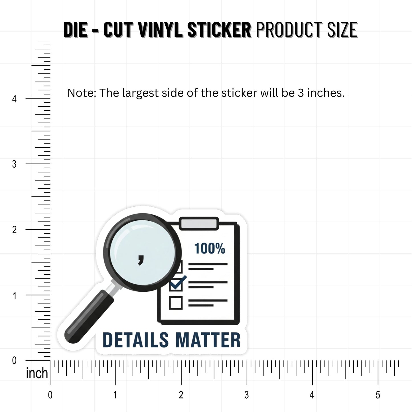 Detail Oriented Sarcastic Sticker - Details Matter Matte Vinyl Decal