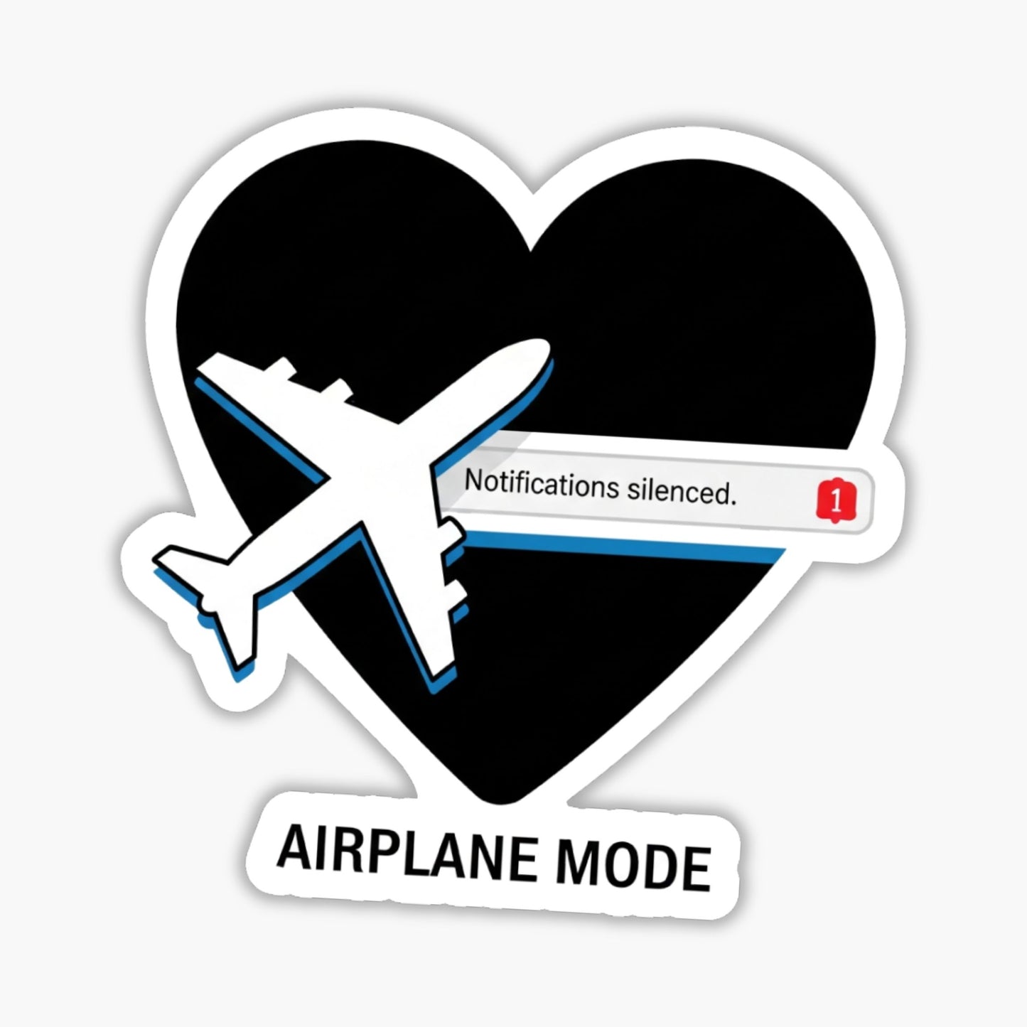 Sarcastic Sassy Sticker - My Patience is on Airplane Mode Decal