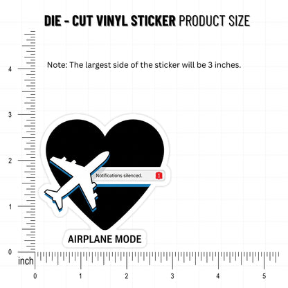 Sarcastic Sassy Sticker - My Patience is on Airplane Mode Decal