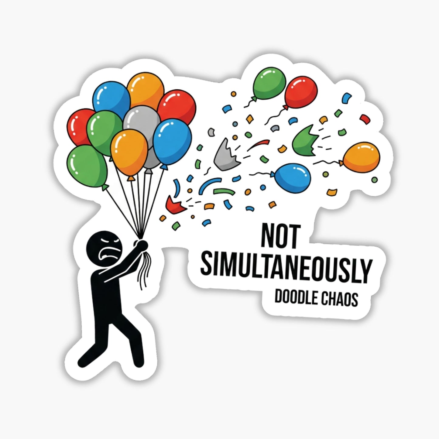 Funny Sarcastic Sticker - Not Simultaneously Multitasking Decal