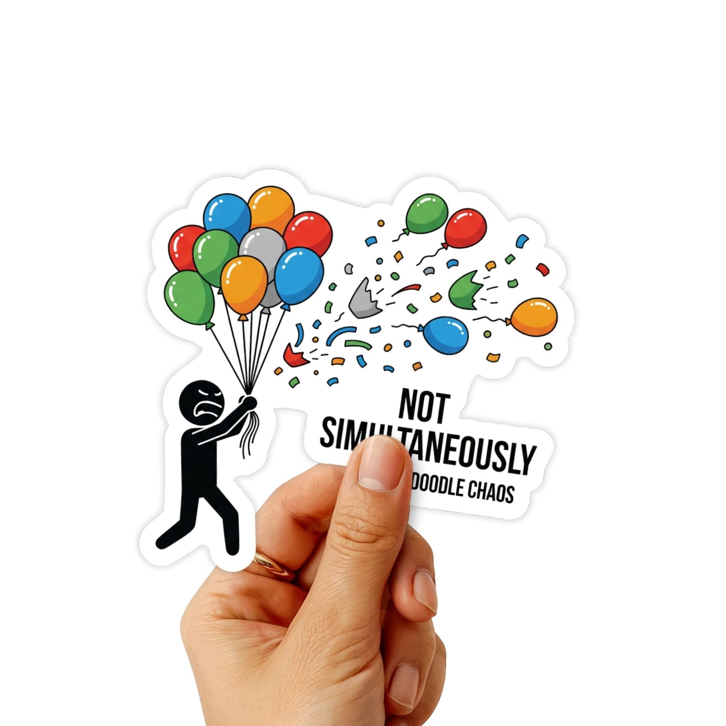 Funny Sarcastic Sticker - Not Simultaneously Multitasking Decal