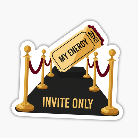 Sassy Energy Sticker - Invite Only VIP Ticket Decal for Laptops