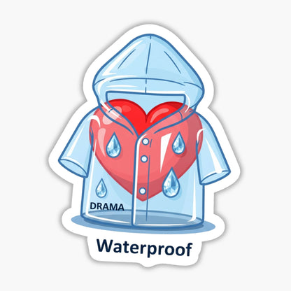 Sarcastic Waterproof Sticker - Emotionally Waterproof Clear Decal