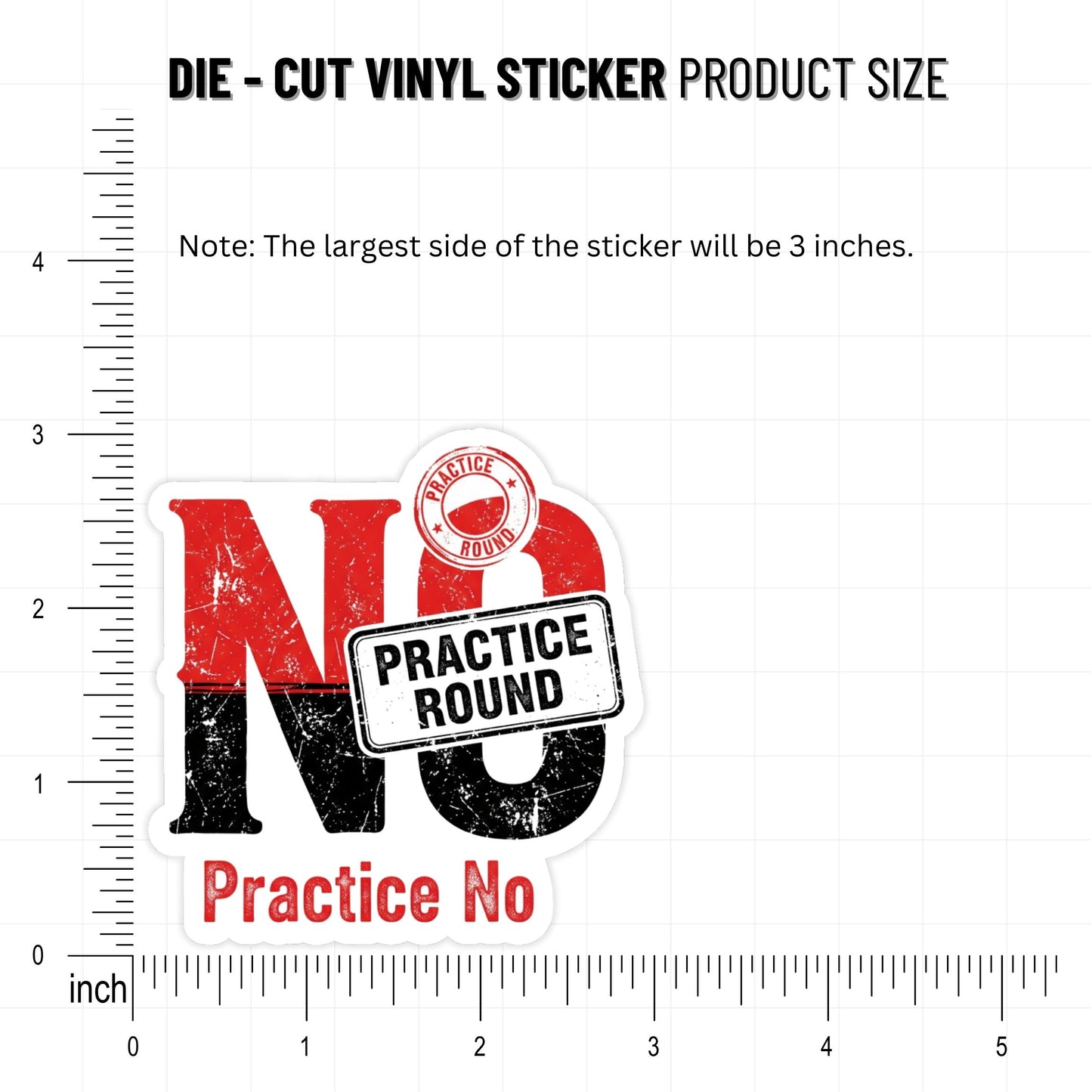 Sarcastic Boundary Sticker - Practice No Funny Vinyl Decal