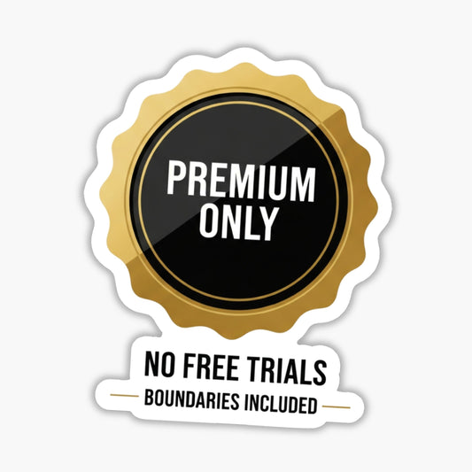 No Free Trials Sarcastic Sticker - Premium Boundary Vinyl Decal