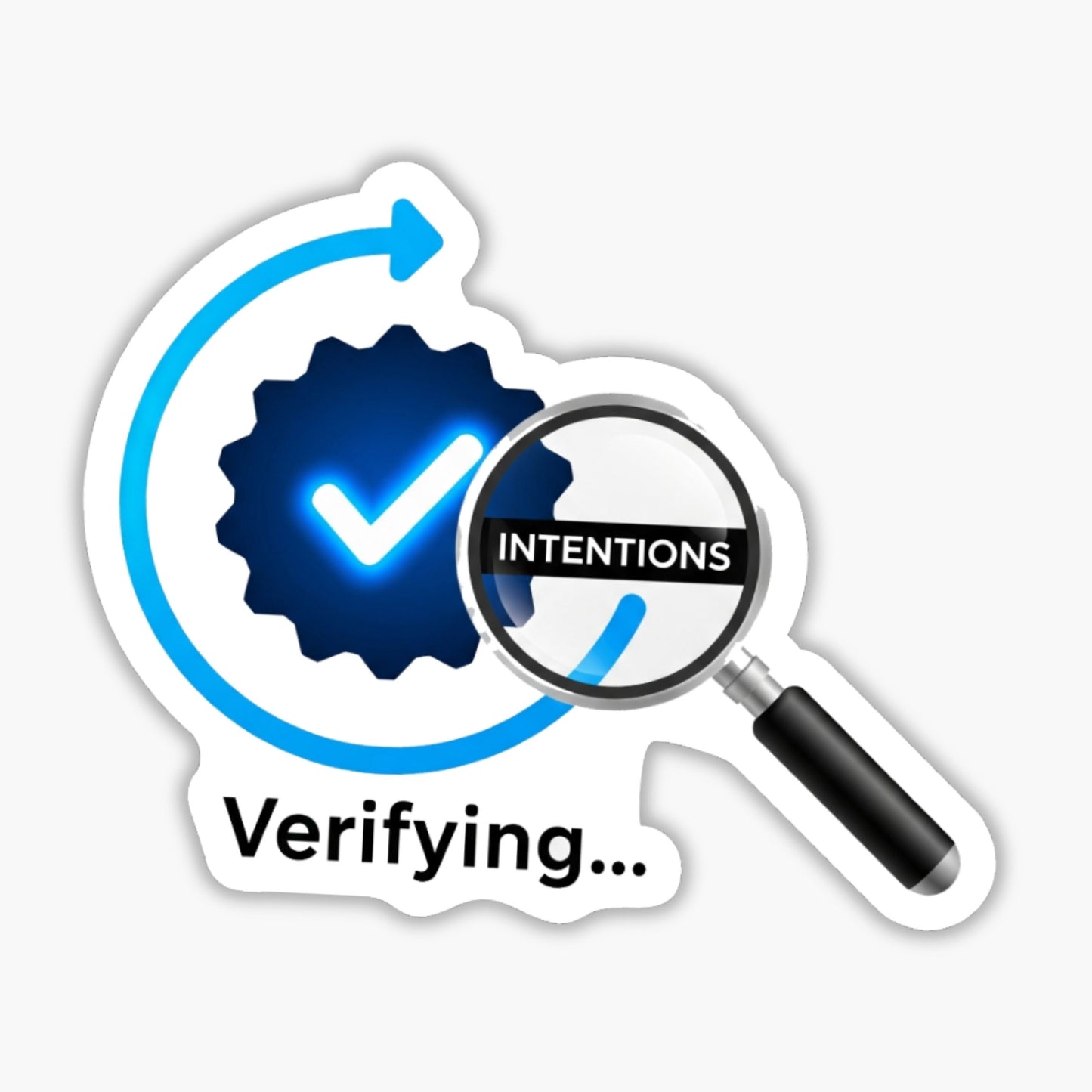 Sarcastic Vibe Check Sticker - Not Vibing Verifying Funny Tech Decal