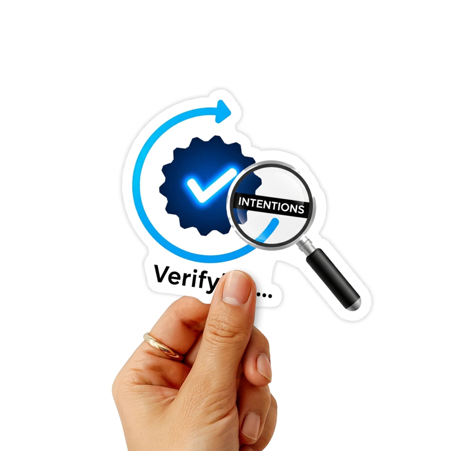 Sarcastic Vibe Check Sticker - Not Vibing Verifying Funny Tech Decal