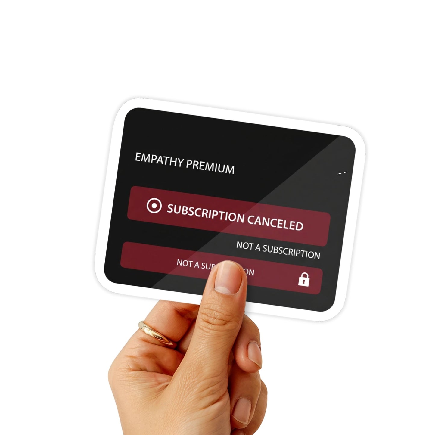 Sarcastic Sassy Sticker Not A Subscription Witty Laptop Decal