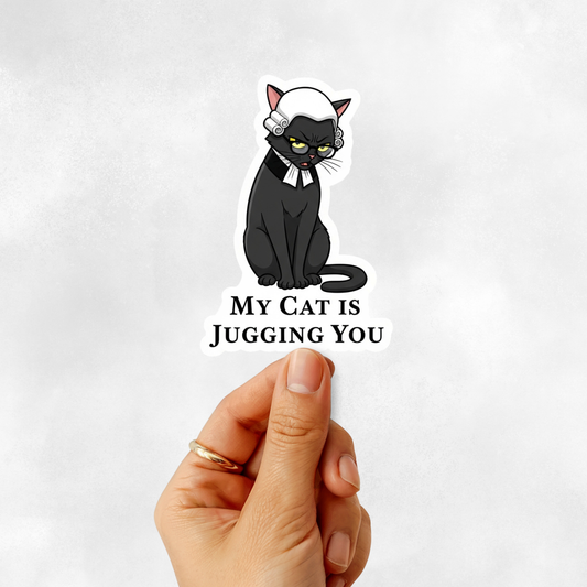 3PCs Funny Judging Cat Sticker | Sassy Cat Lover Gift | Vinyl Decal