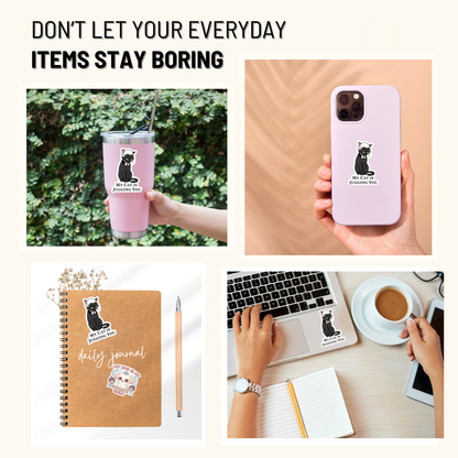 3PCs Funny Judging Cat Sticker | Sassy Cat Lover Gift | Vinyl Decal