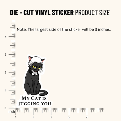3PCs Funny Judging Cat Sticker | Sassy Cat Lover Gift | Vinyl Decal