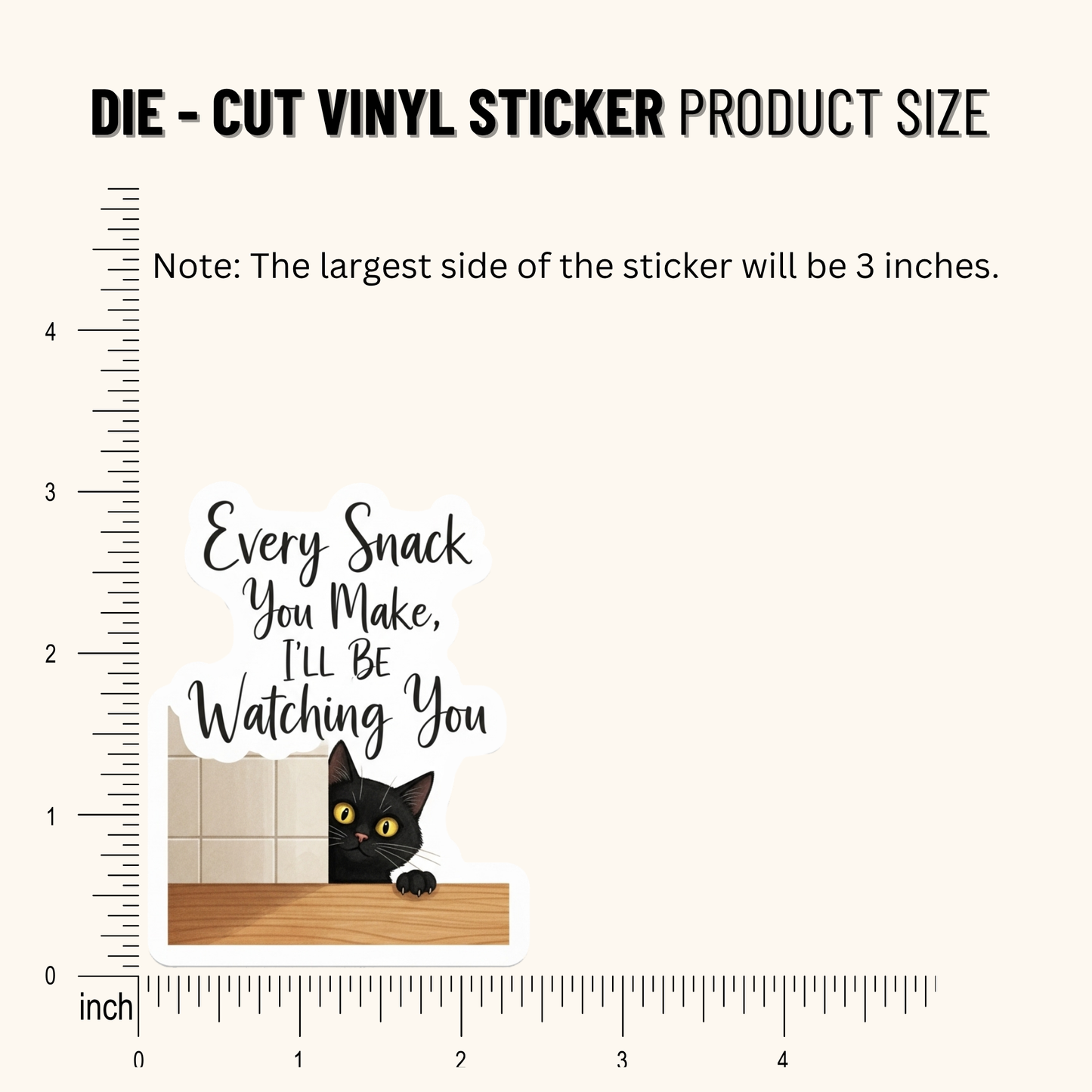 3PCs Funny Pet Sticker Every Snack You Make Dog Cat Decal for Laptop