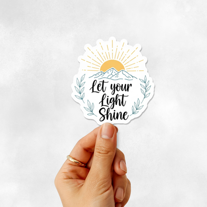 Product Title 3PCs Let Your Light Shine Sticker | Christian Faith Vinyl Decal