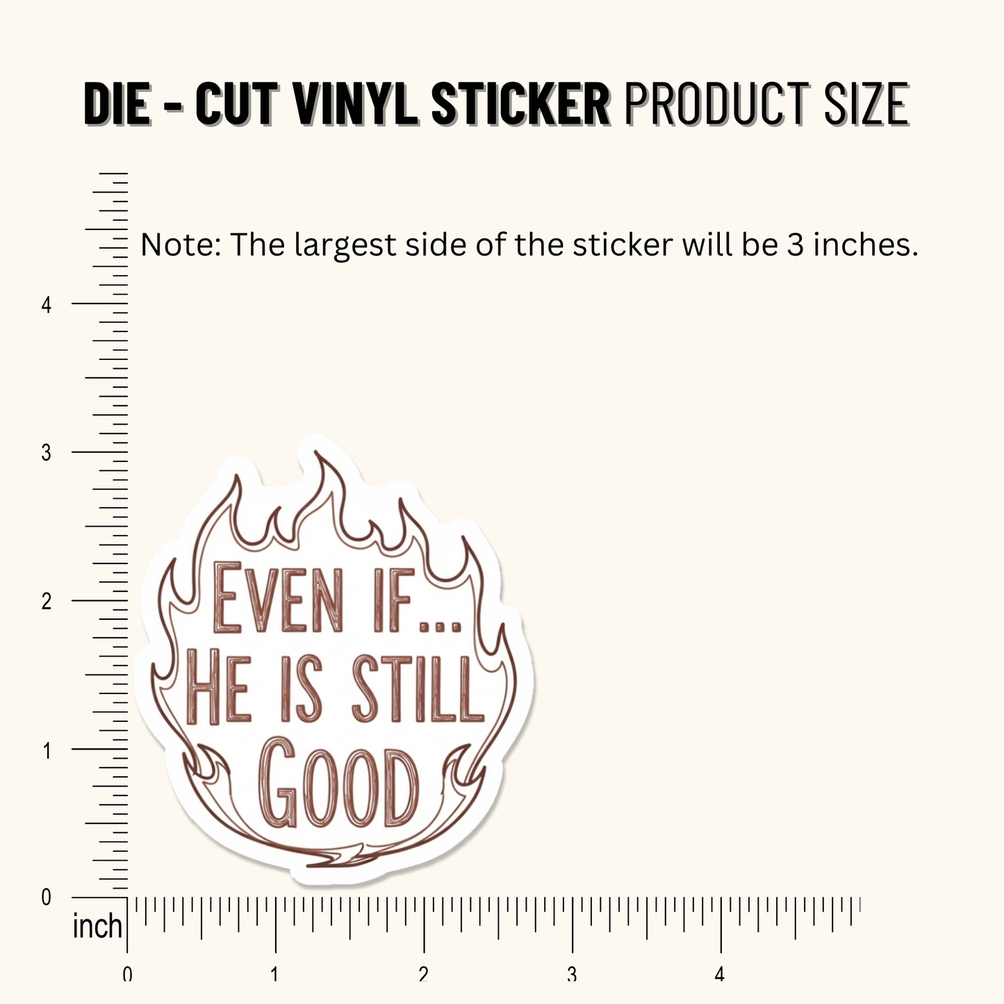 3PCs He is Still Good Sticker | Christian Faith Bible Verse Vinyl Decal