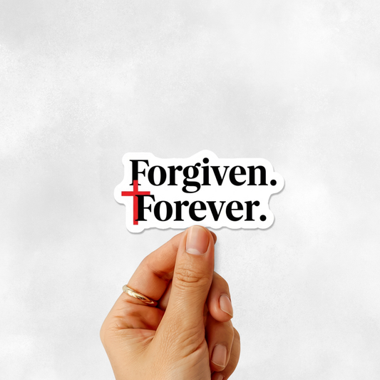 3PCs Forgiven Forever Cross Sticker | Christian Faith Vinyl Decal