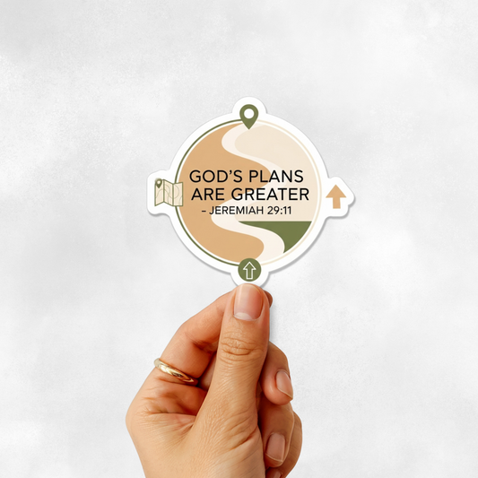 3PCs God's Plans Sticker | Christian Faith Vinyl Decal | Jeremiah 29:11