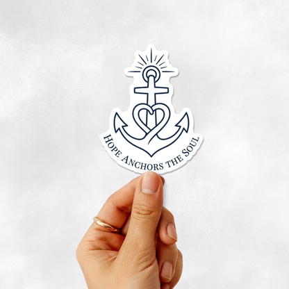 3PCs Hope Anchor Sticker | Hebrews 6:19 Christian Vinyl Decal