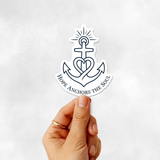 3PCs Hope Anchor Sticker | Hebrews 6:19 Christian Vinyl Decal