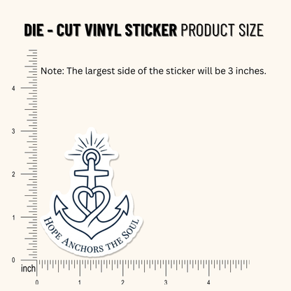 3PCs Hope Anchor Sticker | Hebrews 6:19 Christian Vinyl Decal