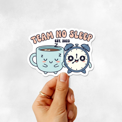 3PCs Team No Sleep Mom Sticker | Funny Varsity Vinyl Decal Gift