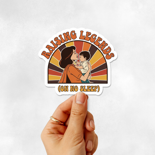 3PCs Raising Legends Sticker | Retro Mom Life Decal | Superhero Mama