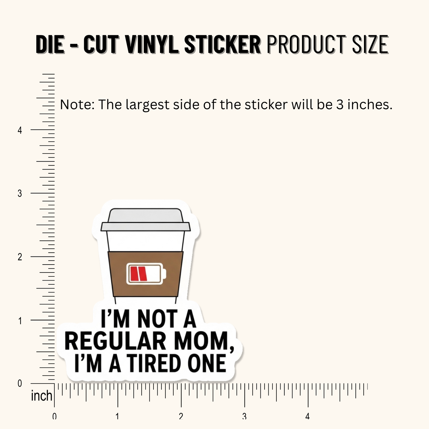 3PCs Funny Tired Mom Sticker, Mean Girls Vinyl Decal, Mom Life Gift