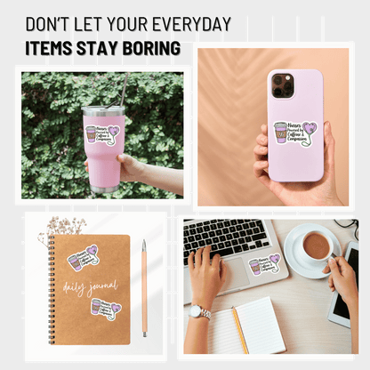 3PCs Caffeine & Compassion Nurse Sticker | Cute Vinyl Decal for Laptop