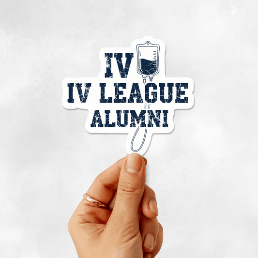 3PCs IV League Alumni Sticker for Nurses Funny RN Gift Vinyl Decal