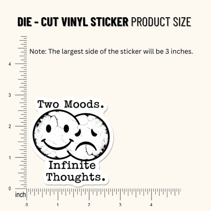 3PCs Gemini Moods Sticker Y2K Retro Zodiac Decal for Laptop