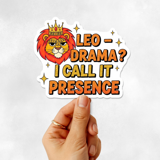 3PCs Funny Leo Sticker Sassy Astrology Gift Glitter Vinyl Decal