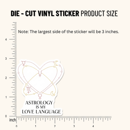 3PCs Astrology Love Language Sticker | Funny Zodiac Vinyl Decal Gift